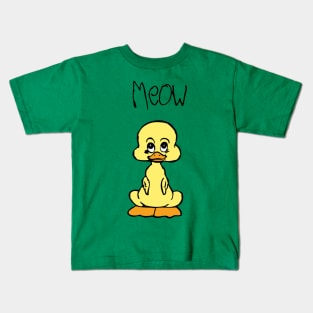 meow the cute duck Kids T-Shirt